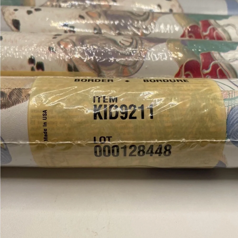 Lot 4 Warner Co. Vtg. Wallpaper Border Rolls Cats & Puppy Baby Nursery Kids Room